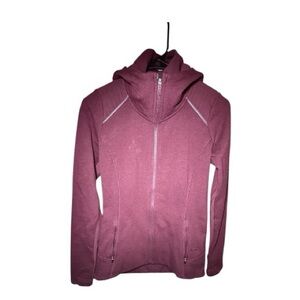 Burgundy Hooded Zip-Up Jacket